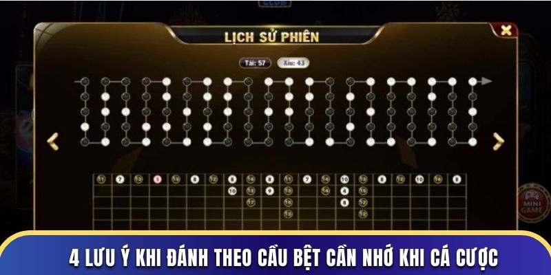 4 lưu ý khi đánh theo cầu bệt cần nhớ khi cá cược