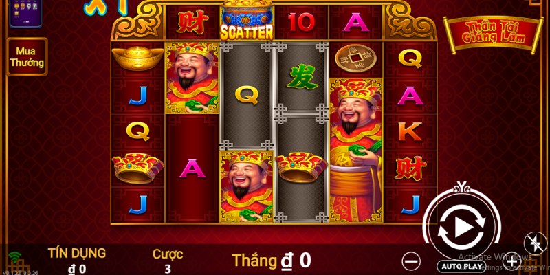 Các dòng thưởng có trong game Slot Thần Tài Giáng Lâm